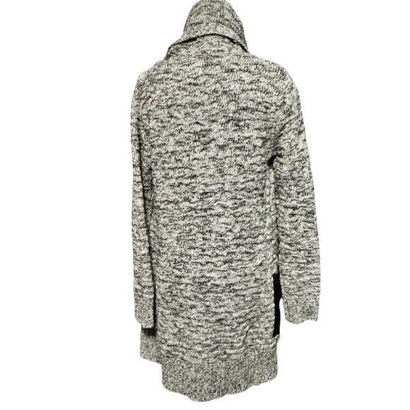 GREYLIN | ANTHROPOLOGIE Lambswool Chunky Longline Open Front Gray Cardigan XS - Picture 6 of 9